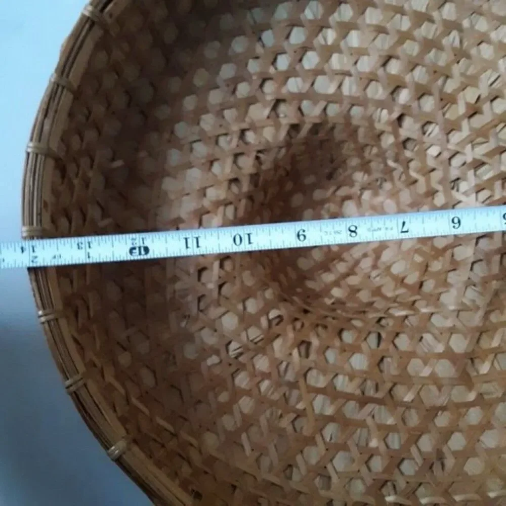 Wicker Rattan Vintage Hat Hanging Decor